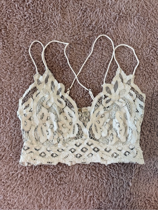 Free People Other - Free People FP One Adella Bralette Large Blue Gray Crochet Lace Boho
